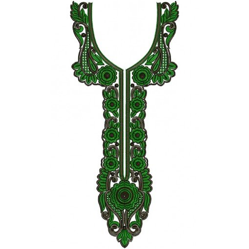 Neck Embroidery Design 12558