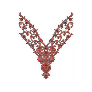 Arabian Farasha Jalabiya V Neck Cording Embroidery Design