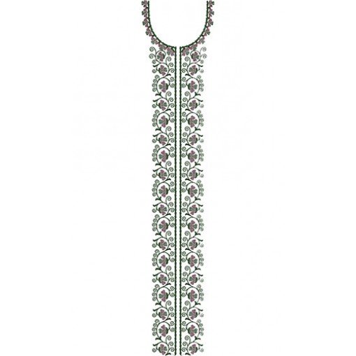 Abaya Embroidery Design 13598