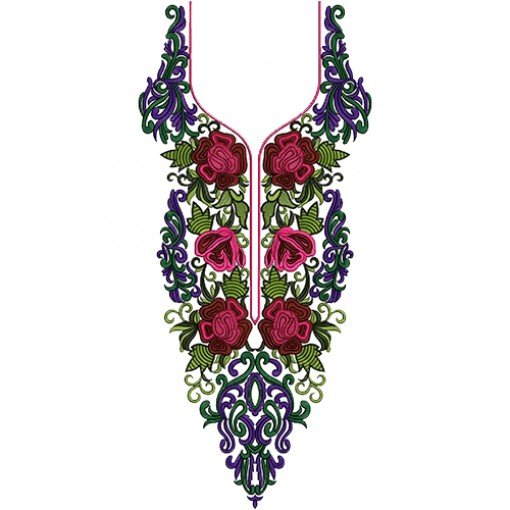Neck Embroidery Design 13632