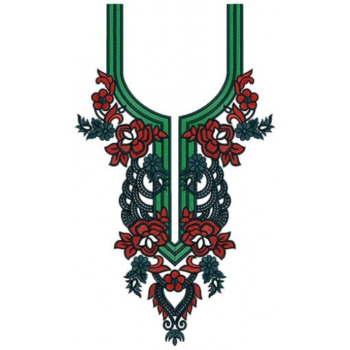 Neck Embroidery Design 13635