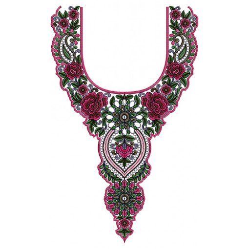 Embroidery Neck Design 13811