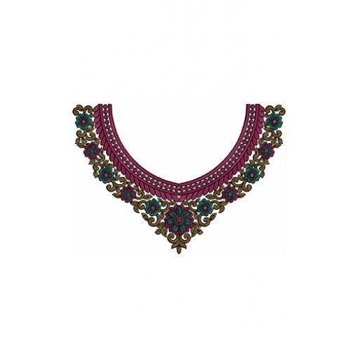 Fancy Neck Embroidery Designs 13813