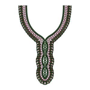 Creative Neck Embroidery Design 13949