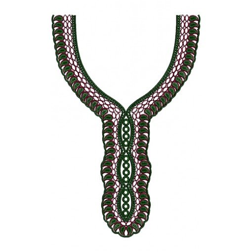 Creative Neck Embroidery Design 13949