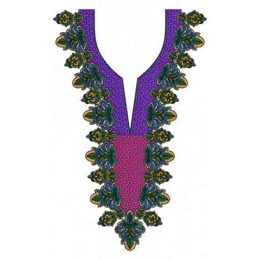 Cool Embroidery Neck Pattern 13952