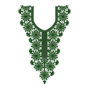 Beautiful Neck Embroidery Design 13954