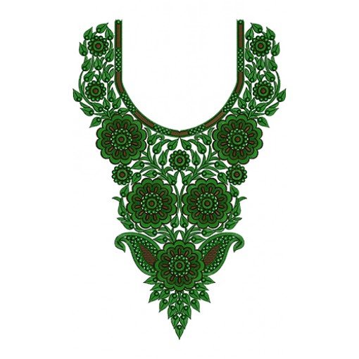 Gifted Neck Embroidery Design 13957