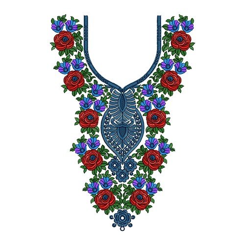 Neck Embroidery Pattern 13958