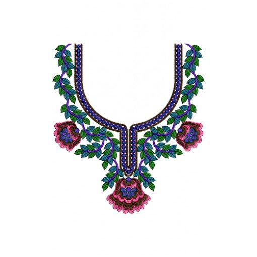 Creative Latest Neck Embroidery Design 13960
