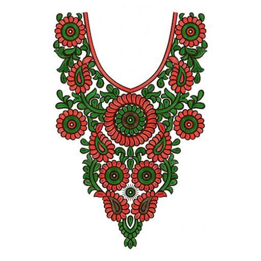 Embroidery Neck Pattern 13961