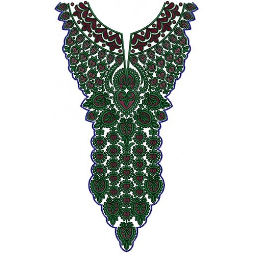 Machine Embroidery Design Neck 13983