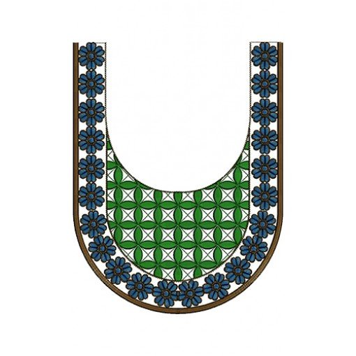 Embroidery Latest Neck Pattern 13994