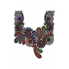 Indian Embroidery Neck Design 14002