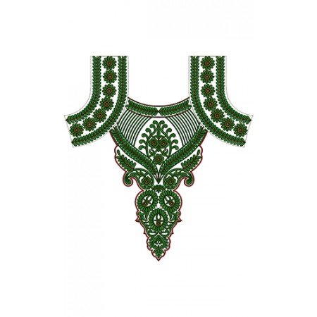 Fulfil Arabic Neck Embroidery Design 14026