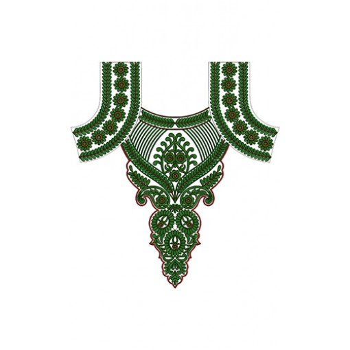 Fulfil Arabic Neck Embroidery Design 14026