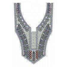 Jalabiya Neck Embroidery Design 14028