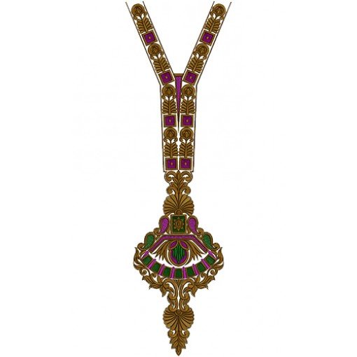 Perfect Women Fashion Neck Embroidery Design 14031