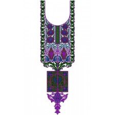 High Quality Embroidery Neck Design 14032