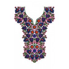 African Royal Kaftan Neck Embroidery Design 14035