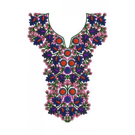 African Royal Kaftan Neck Embroidery Design 14035