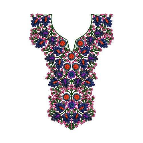 African Royal Kaftan Neck Embroidery Design 14035