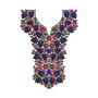 African Royal Kaftan Neck Embroidery Design 14035