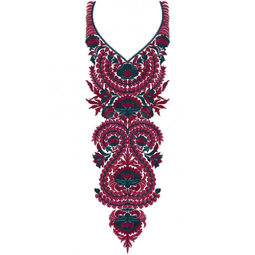 Delightful Arabian Long Neck Embroidery Design 14036