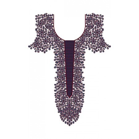 Pakistani Neck Embroidery Design 14037