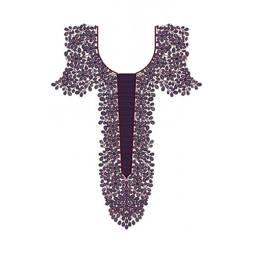 Pakistani Neck Embroidery Design 14037