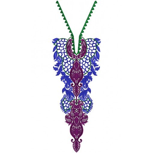 Latest Kashmiri Neck Embroidery Design 14039