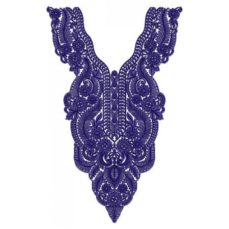 Neckline Embroidery Design 14054