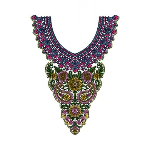 Neck Yoke Gala Embroidery Design 14063