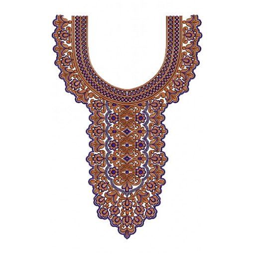 Beautiful Jalabiya Neck Embroidery Design 14068