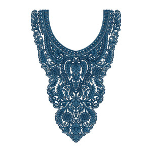 Arabic Fashion Jalabiya Embroidery Design 14070