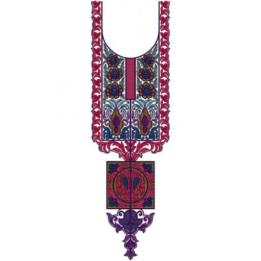 Latest Stylish High Embroidery Neck Design 14158