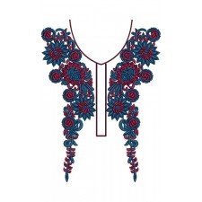 Fancy Embroidery Neck Design 14924