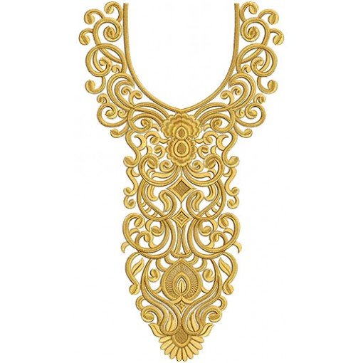 Ladies Neck Embroidery Design 14928