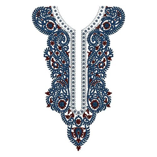 Traditional Neck Embroidery Design 14946