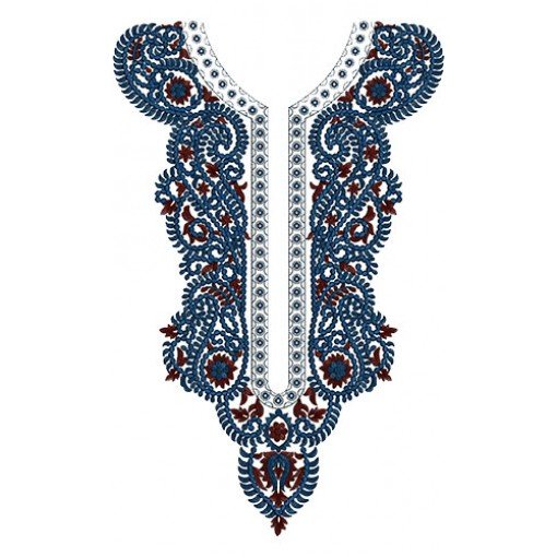 Traditional Neck Embroidery Design 14946