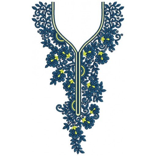 Rich Fashions Neck Embroidery Design 15333 Rich Fashions Neck Embroidery Design 15333
