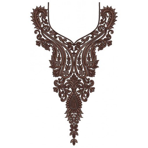 Ladies Dresses Neck Embroidery Design 15336 Ladies Dresses Neck Embroidery Design 15336