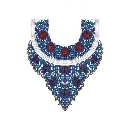 Fashion Women Neck Embroidery Design 15447