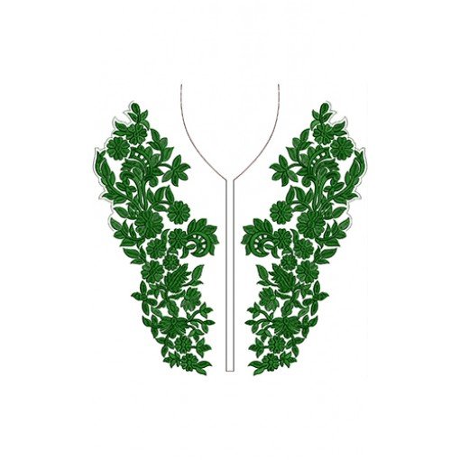Delightful Arabian Neck Embroidery Design 15482 Delightful Arabian Neck Embroidery Design 15482