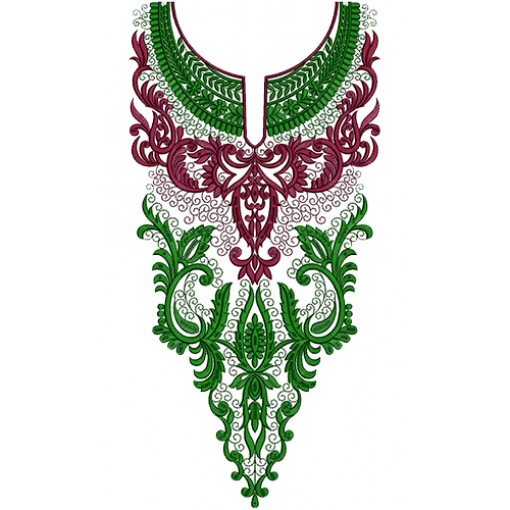 Ladies Fashion Neck Embroidery Design 15483 Ladies Fashion Neck Embroidery Design 15483