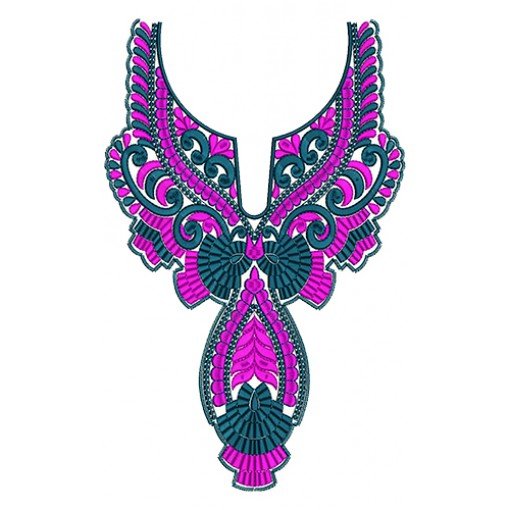 Pakistani Wedding Neck Embroidery Design 15487 Pakistani Wedding Neck Embroidery Design 15487