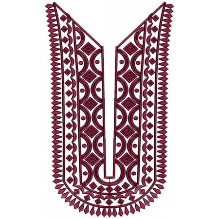 Muslim Dress Neck Embroidery Design 15493