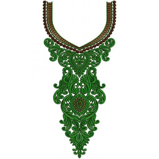 Princess Lady Fashion Neck Embroidery Design 15496 Princess Lady Fashion Neck Embroidery Design 15496