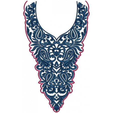 High Fashionable Neck Embroidery Design 15499