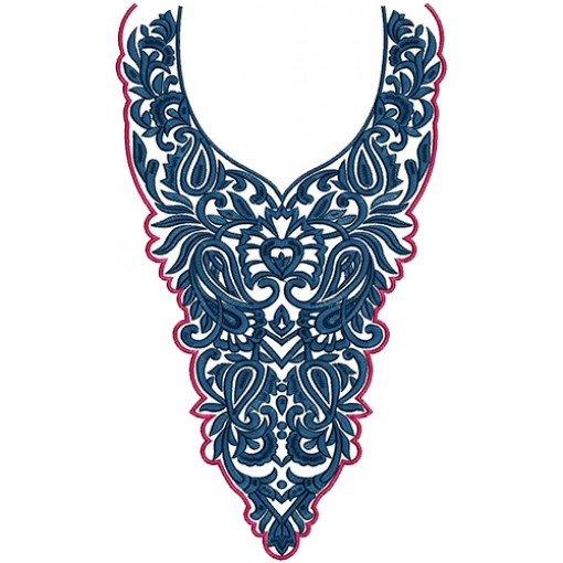 High Fashionable Neck Embroidery Design 15499 High Fashionable Neck Embroidery Design 15499